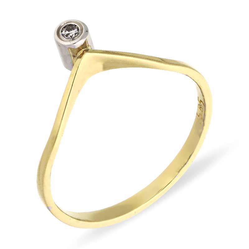 Brillant-Ring Bicolor