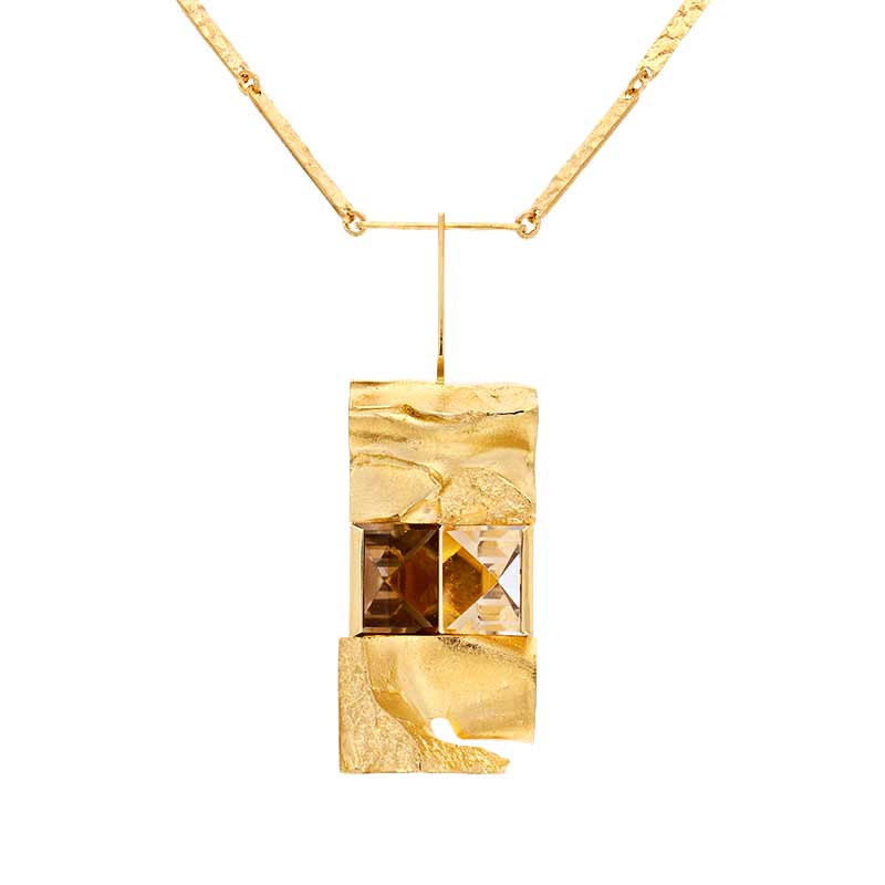 Janus Lapponnia Björn Weckström 1969 Quarz-Collier Gelbgold