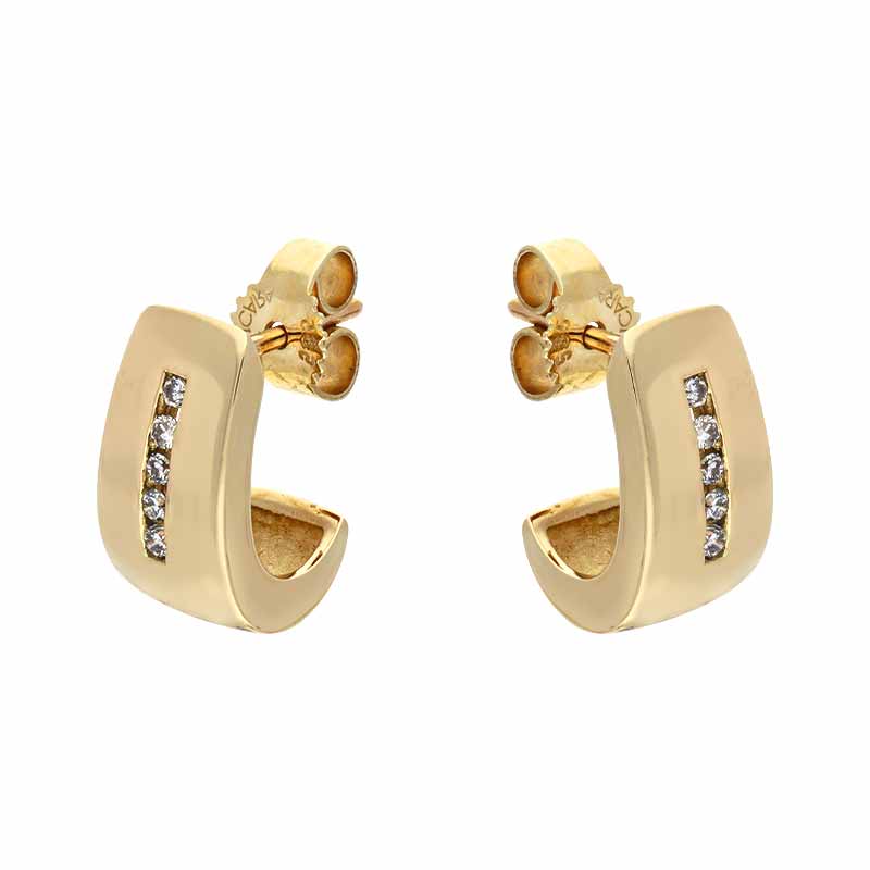 Brillant-Ohrstecker Gelbgold