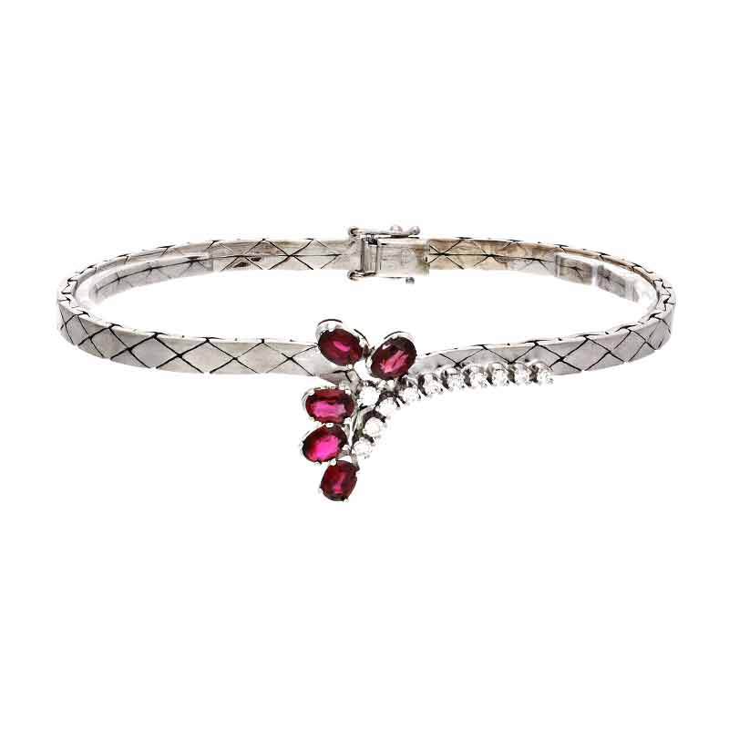 Rubin-Armband Weißgold