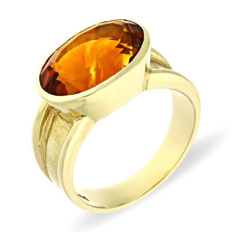 Citrin-Ring Gelbgold