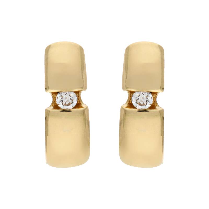 Brillant-Ohrstecker Gelbgold