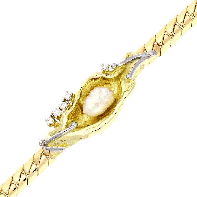 Perl-Armband Gelbgold
