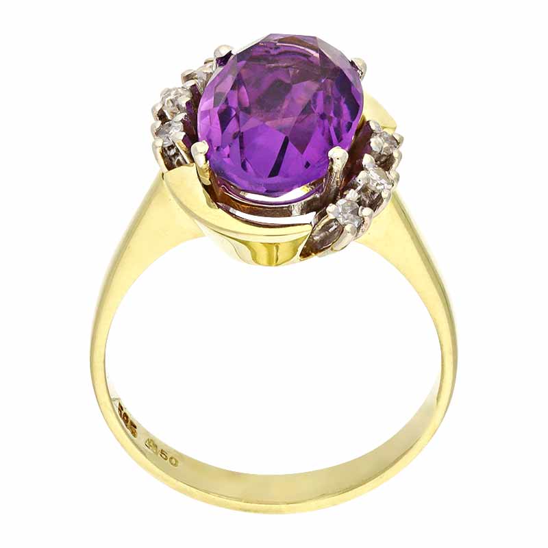Amethyst-Ring Bicolor