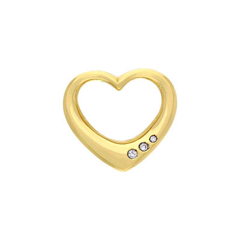 Brillant-Anhänger 'Herz' Gelbgold