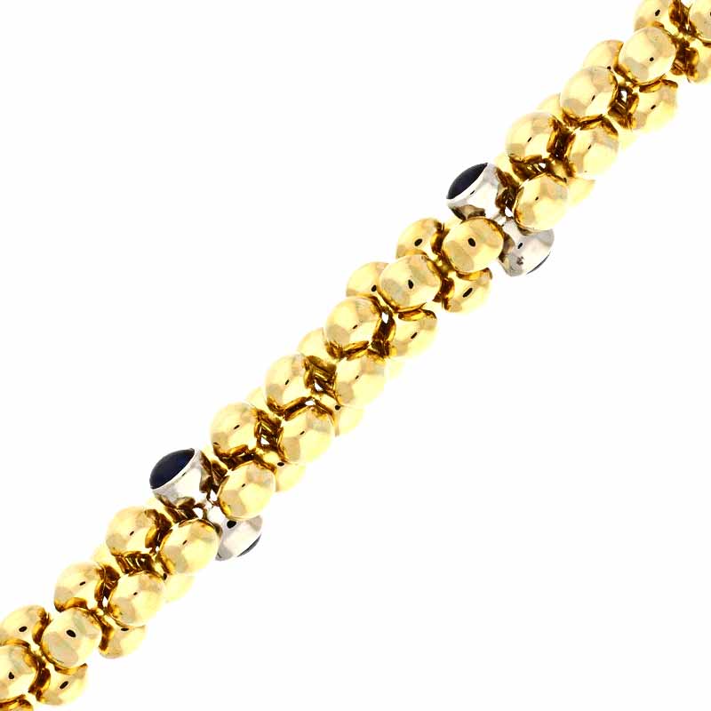 Saphir-Armband Bicolor
