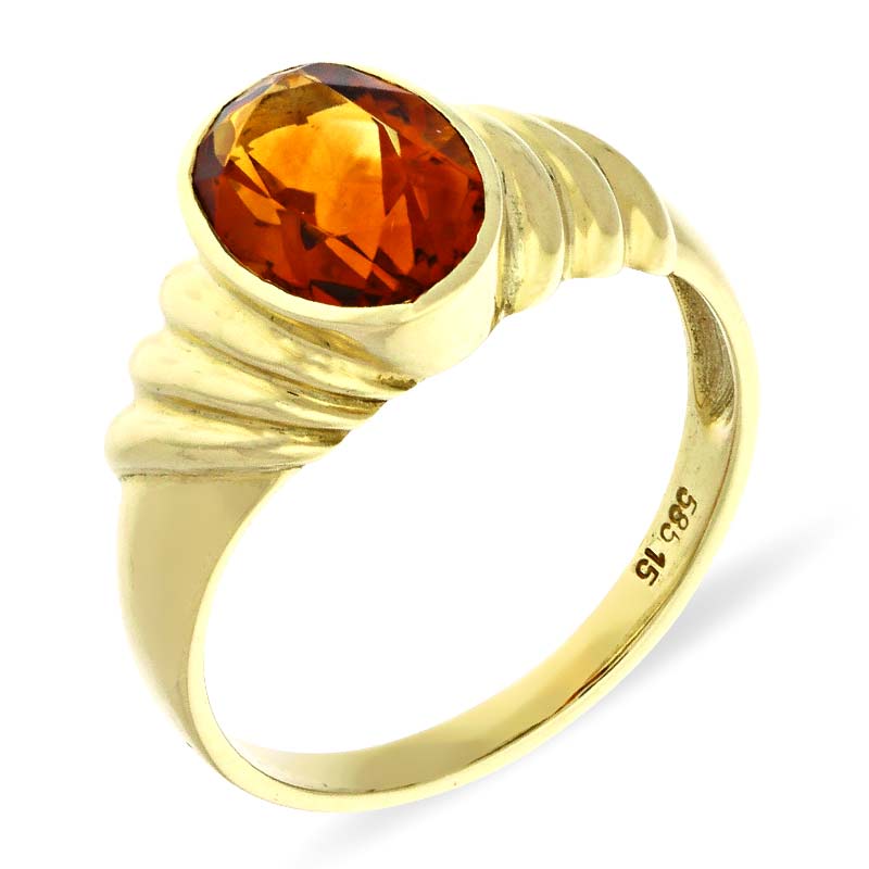 Citrin-Ring Gelbgold