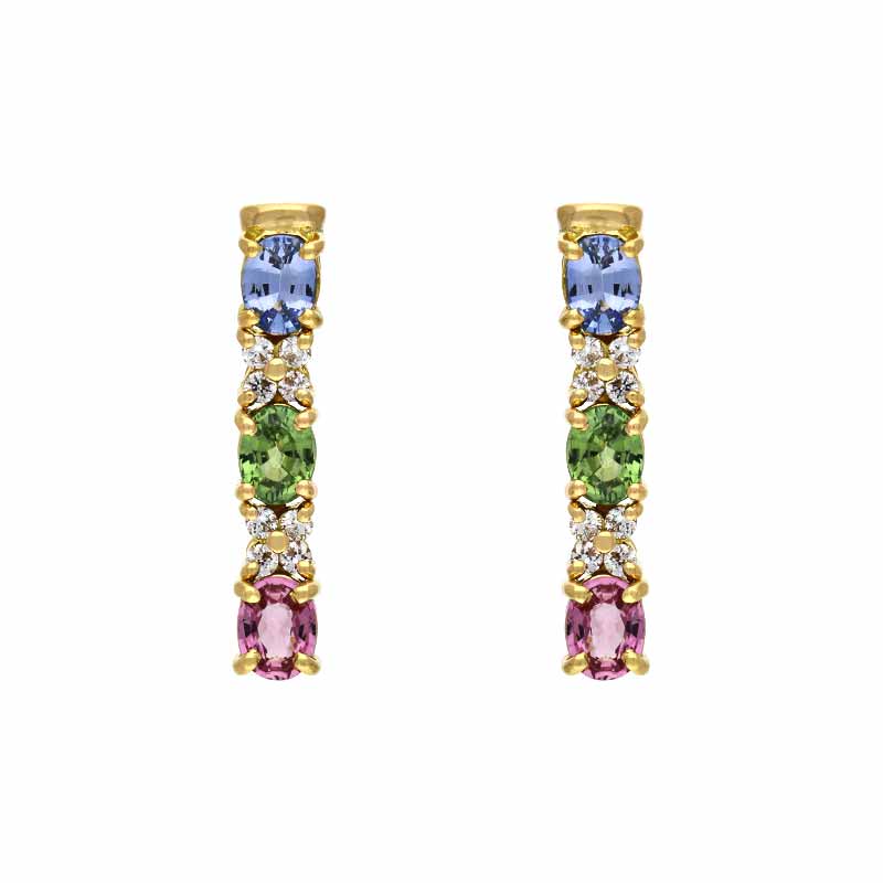 Lunatica Saphir-Ohrstecker Gelbgold