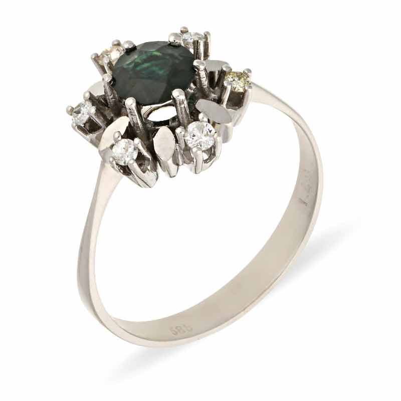 Saphir-Ring Weißgold
