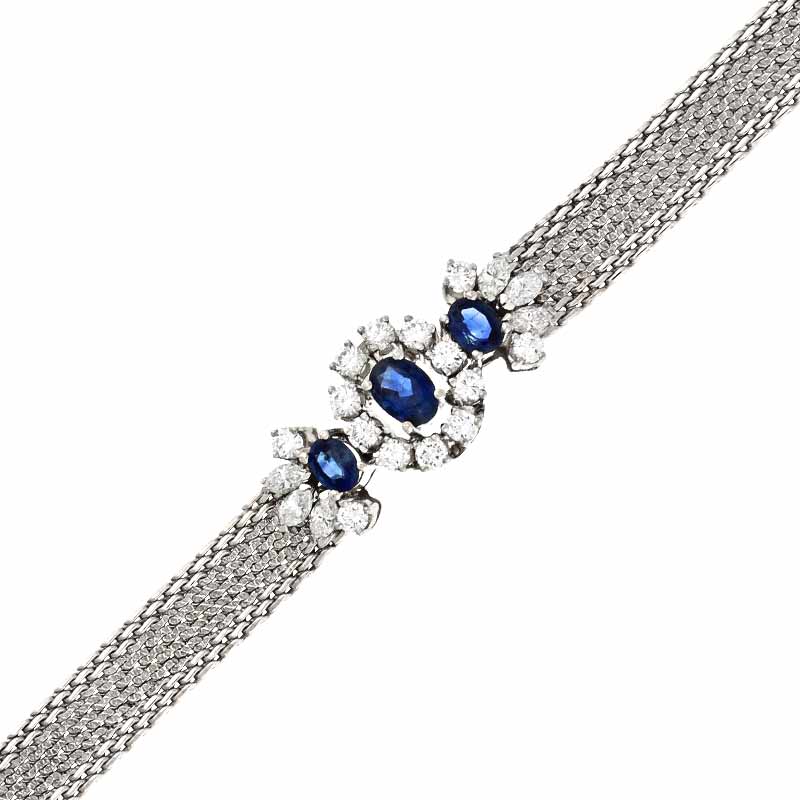 Saphir-Armband Weißgold