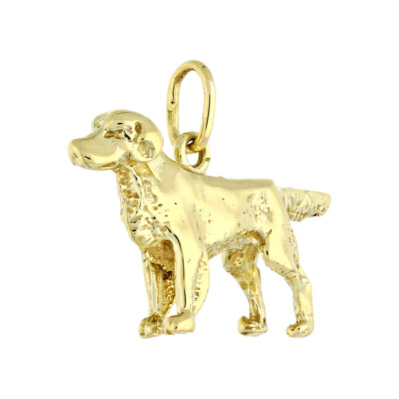 Anhänger 'Hund' Gelbgold