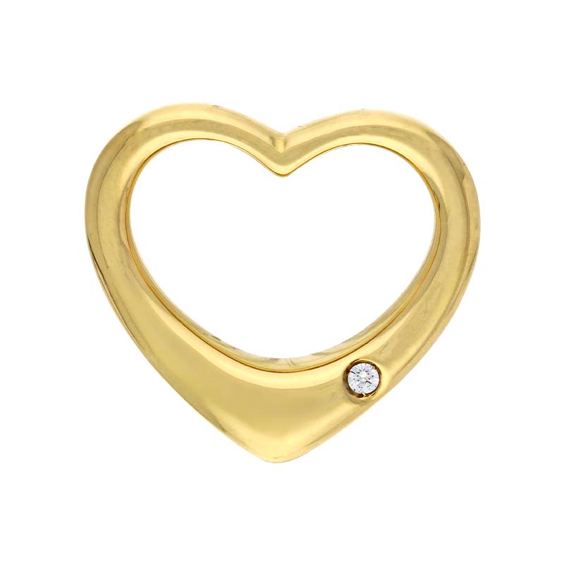 Brillant-Anhänger 'Herz' Gelbgold