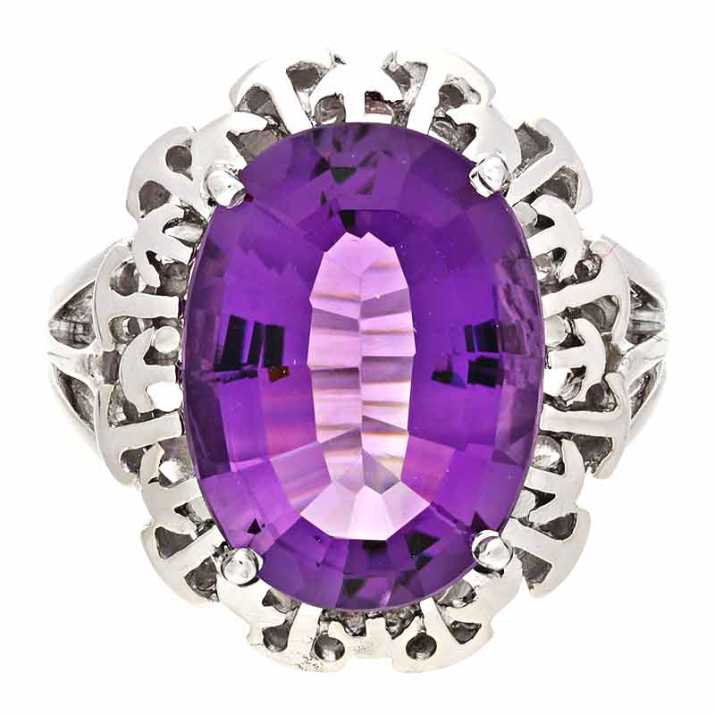 Amethyst-Ring Weißgold