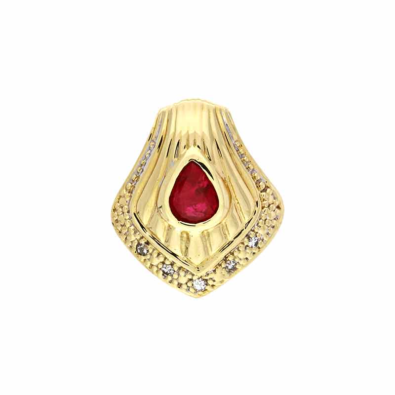 Rubin-Anhänger Gelbgold