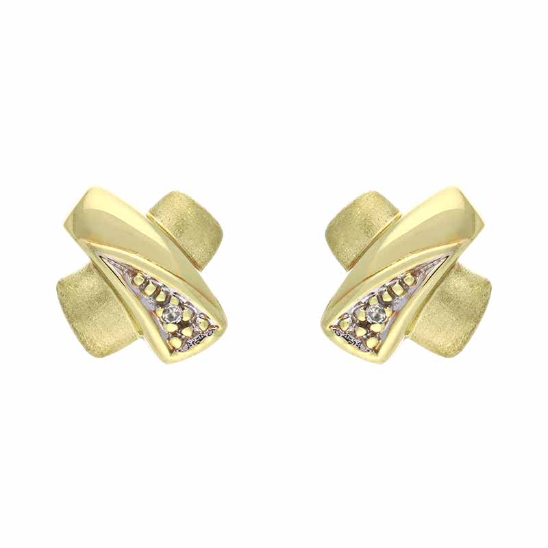Diamant-Ohrstecker Gelbgold