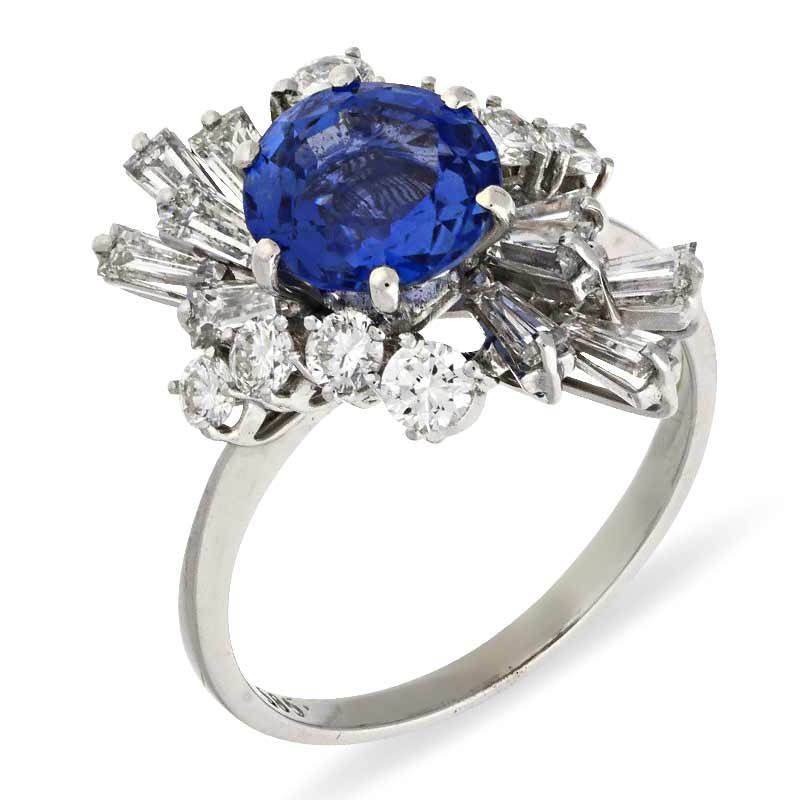 Saphir-Ring Weißgold