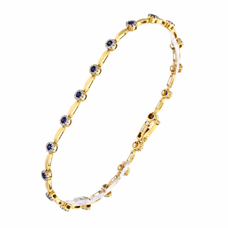 Saphir-Armband Gelbgold