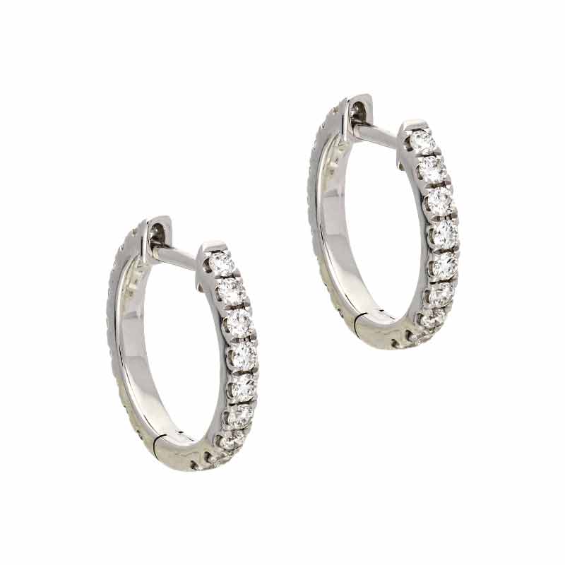 JS Brillant-Creolen Weißgold