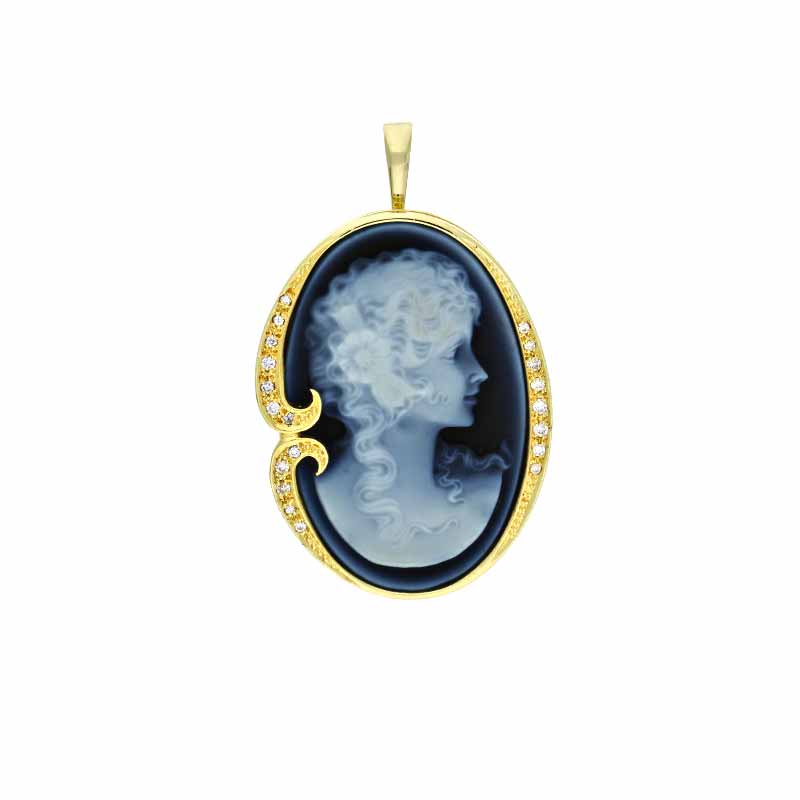 Gemme-Anhänger Gelbgold