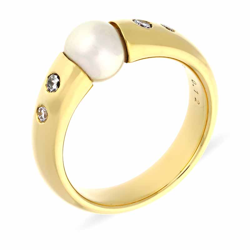 Perl-Ring Gelbgold