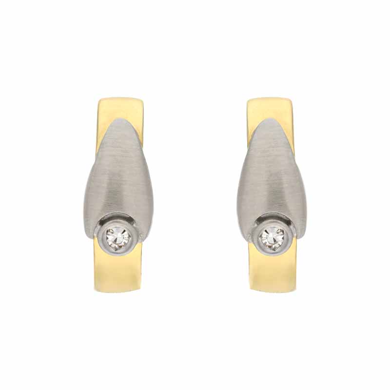 Diamant-Creolen Bicolor