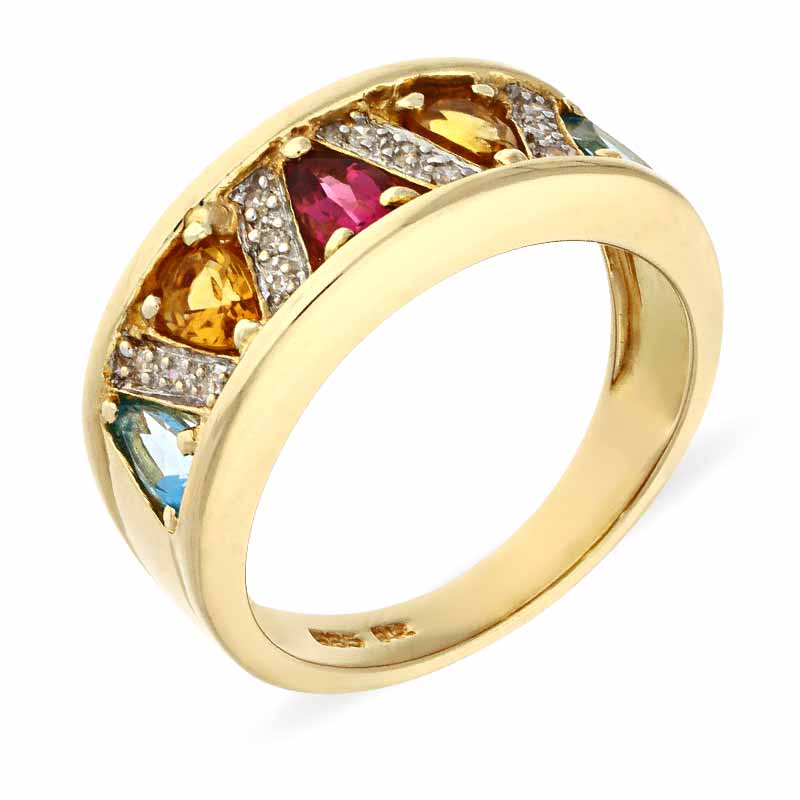 Farbstein-Ring Gelbgold
