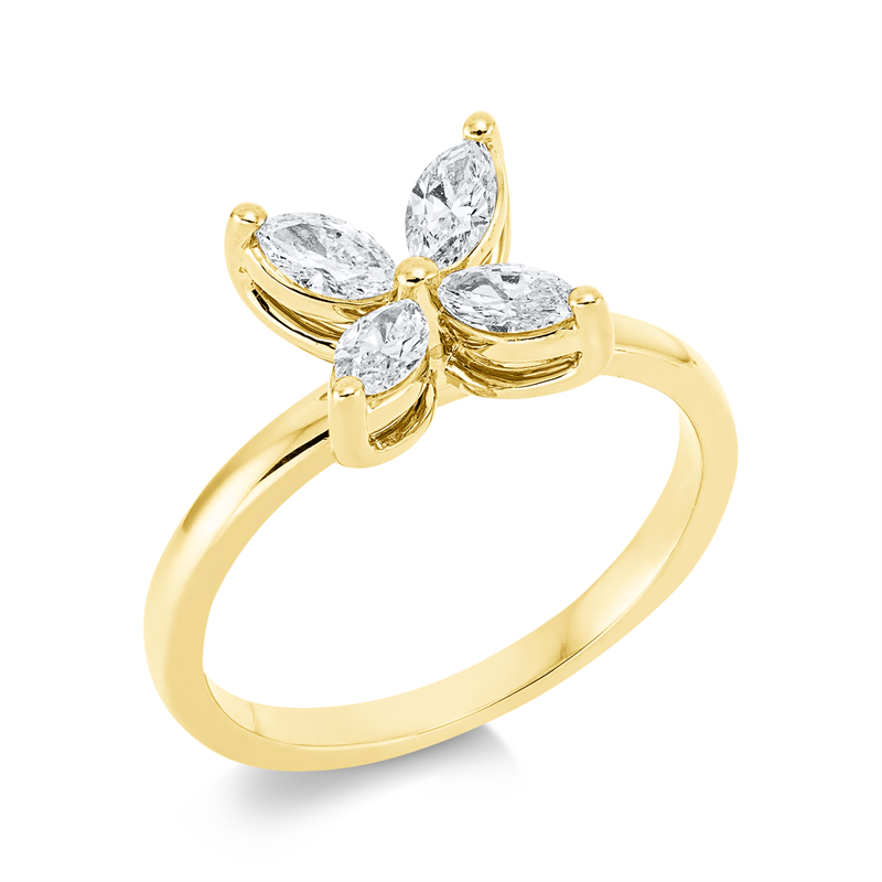 JS Diamant-Ring Gelbgold