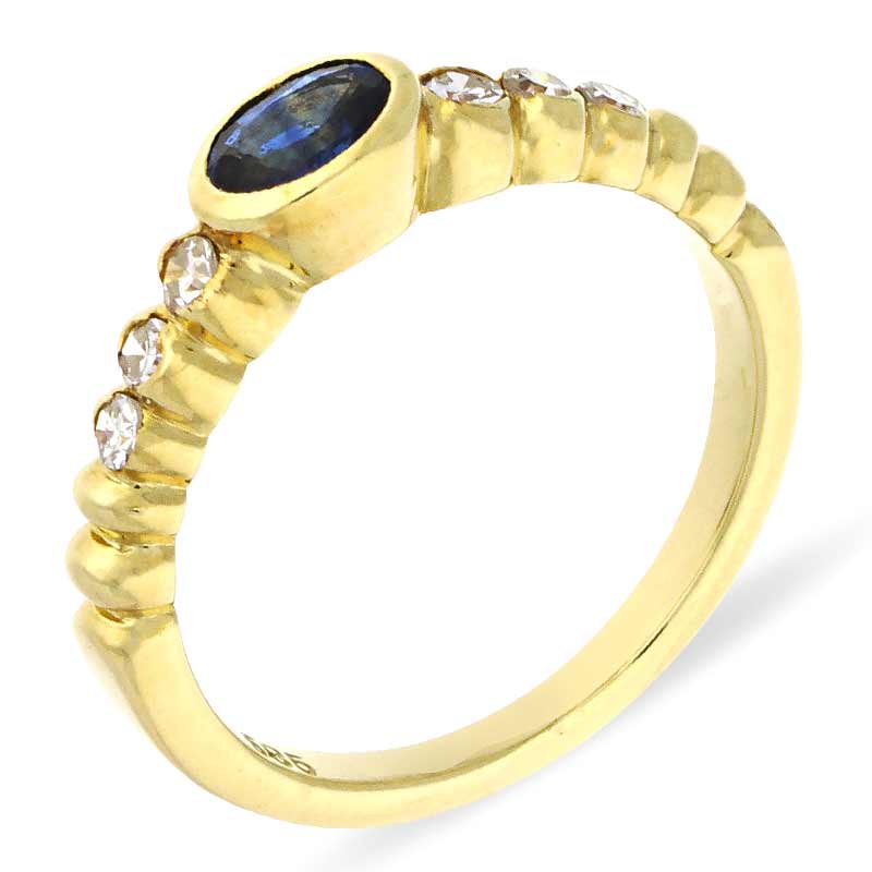 Saphir-Ring Gelbgold