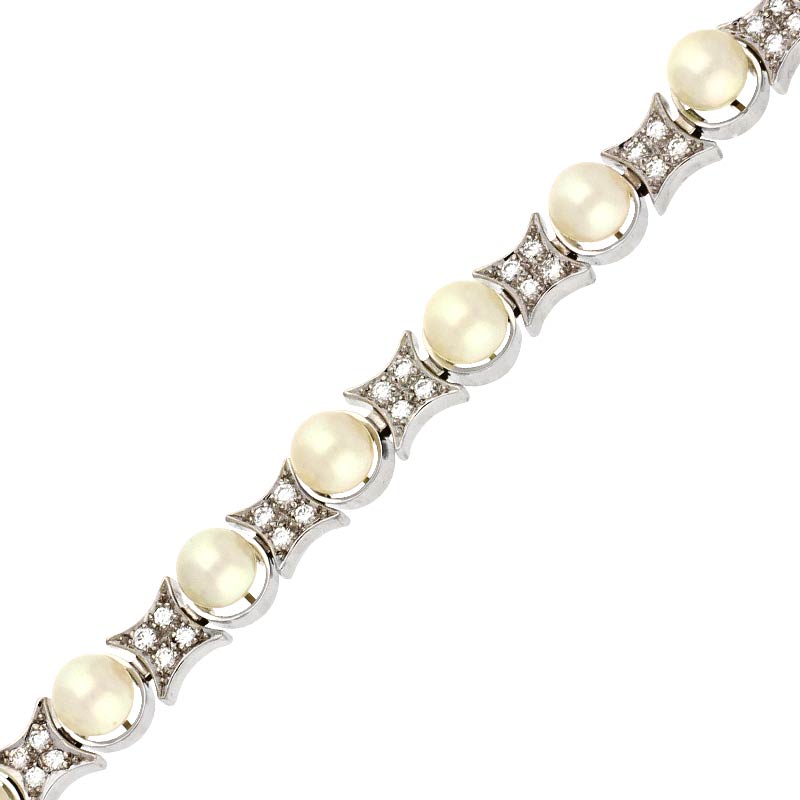 Perl-Armschmuck Weißgold