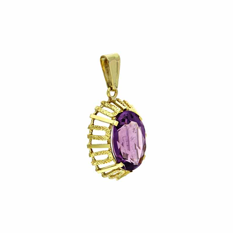 Amethyst-Anhänger Gelbgold