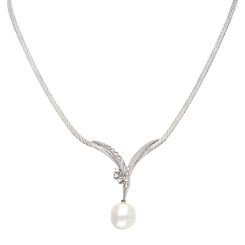 Perl-Halsschmuck Weißgold