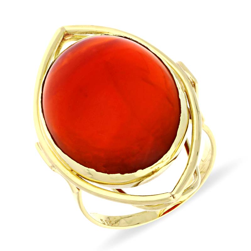 Karneol-Ring Gelbgold