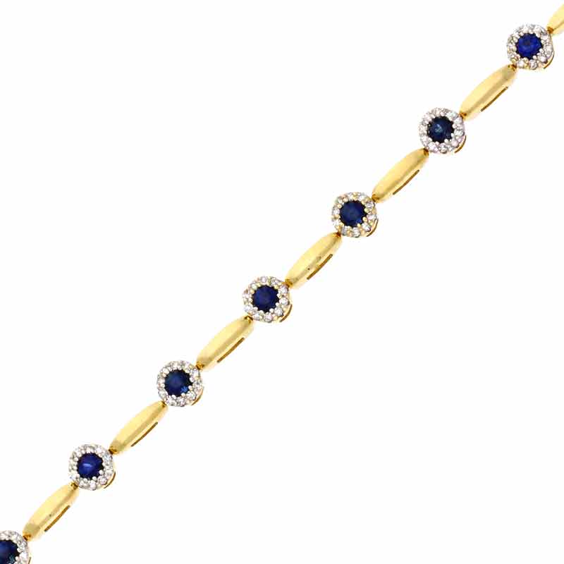 Saphir-Armband Gelbgold