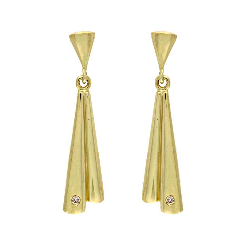 Brillant-Ohrstecker Gelbgold