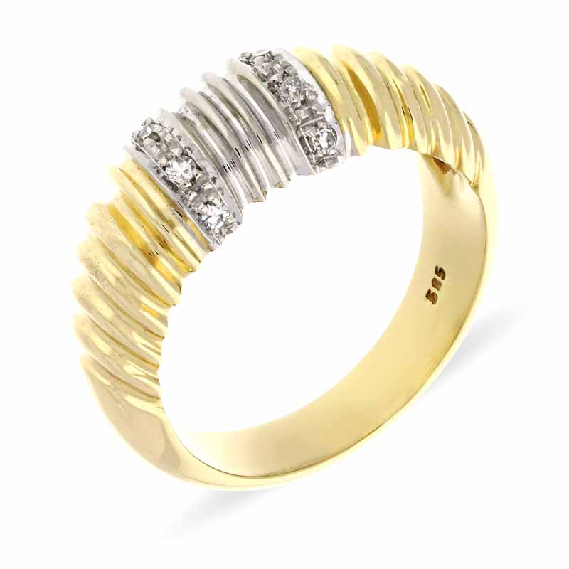 Diamant-Ring Bicolor