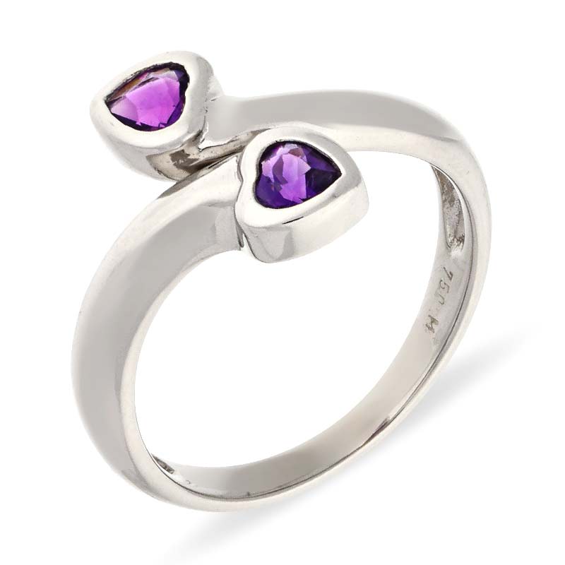 Amethyst-Ring Weißgold