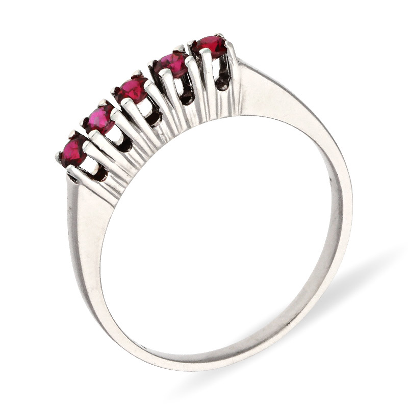 Rubin-Ring Weißgold