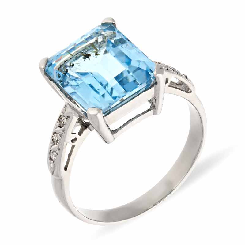 Topas-Ring Weißgold