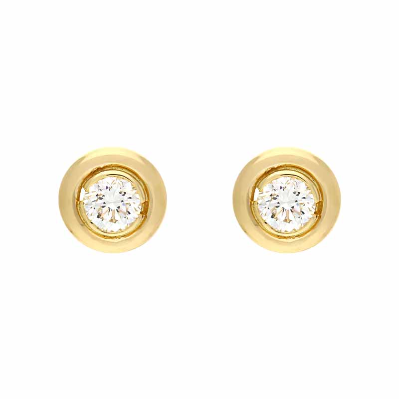 Brillant-Ohrstecker Gelbgold