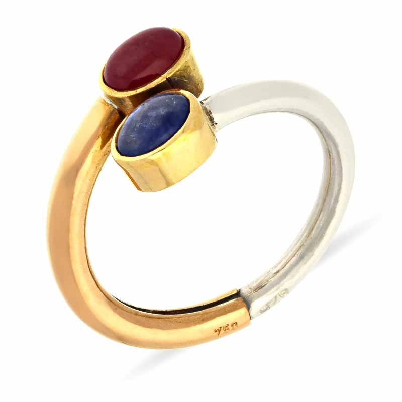 Edelstein-Ring Bicolor
