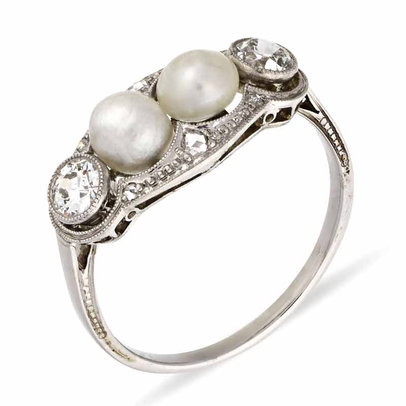 Perl-Ring Weißgold