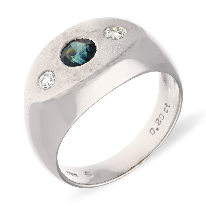 Saphir-Ring Weißgold