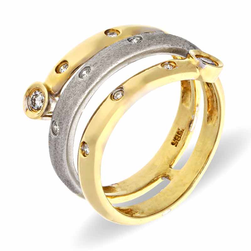 Brillant-Ring Bicolor