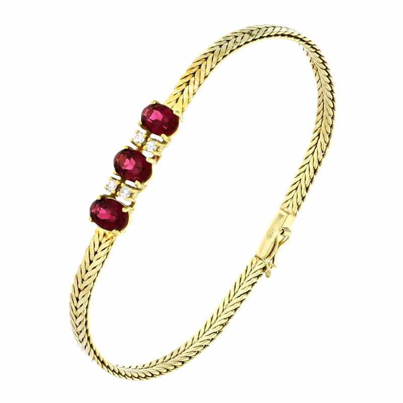 Turmalin-Armband Gelbgold