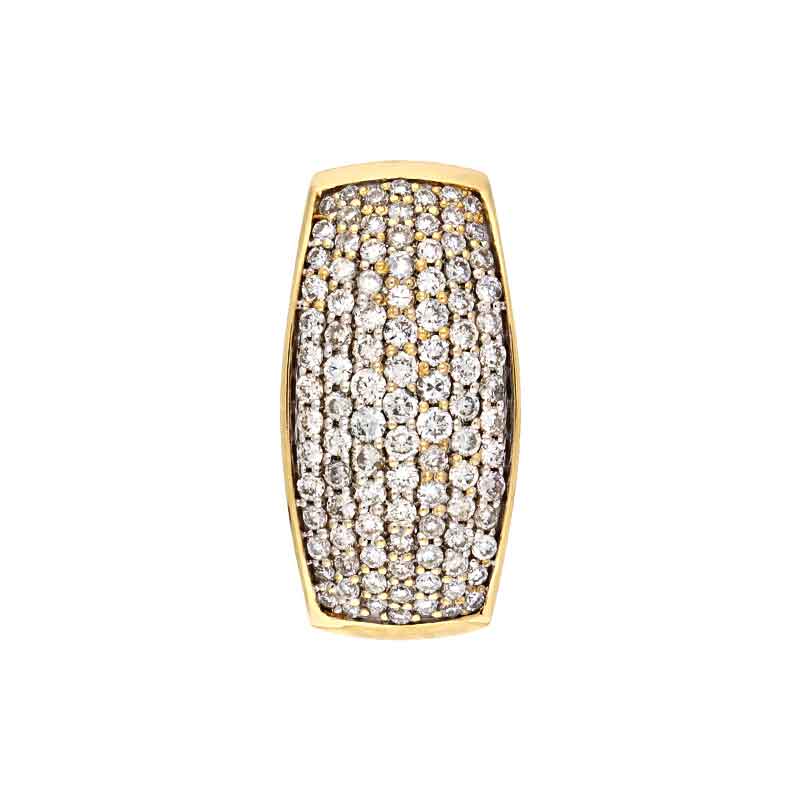 Brillant-Anhänger Gelbgold teil-rhodiniert