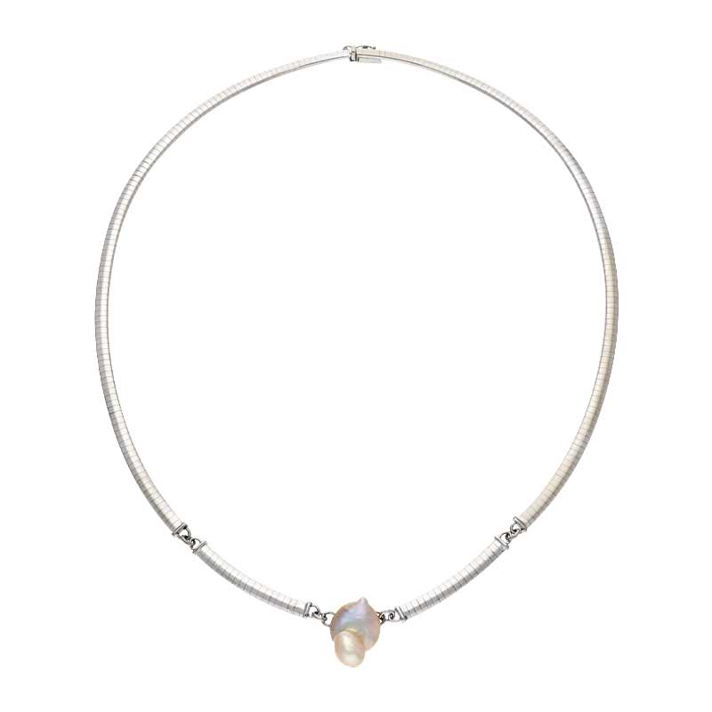 Perl-Collier Weißgold