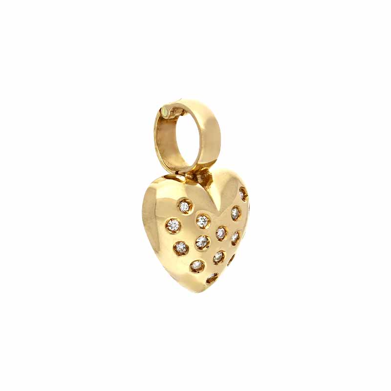 Brillant-Anhänger 'Herz' Gelbgold
