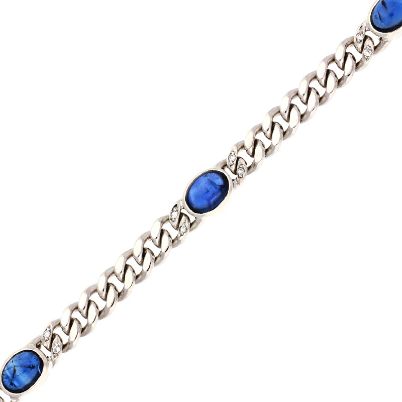 Saphir-Armband Weißgold