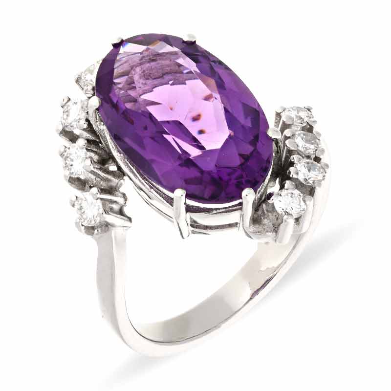 Amethyst-Ring Weißgold