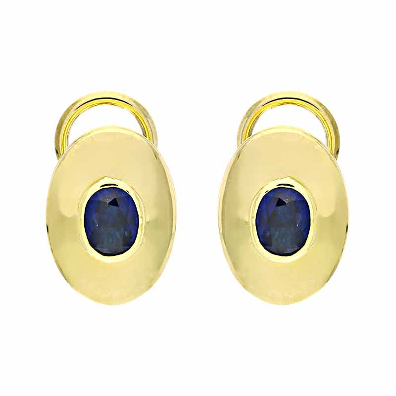 Saphir-Ohrclips Gelbgold